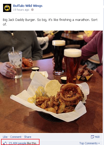 buffalo wild wings facebook post