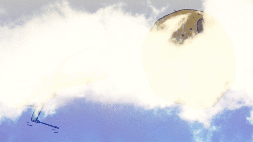star wars x-wing flying through clouds gif