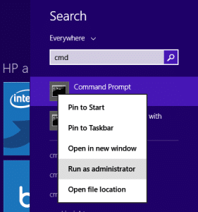 finding command prompt on windows 8