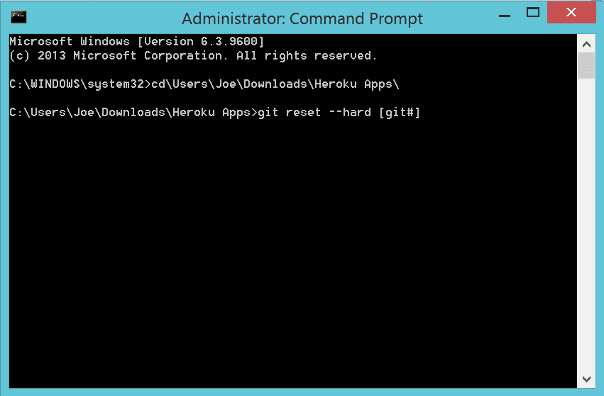 heroku hard reset command