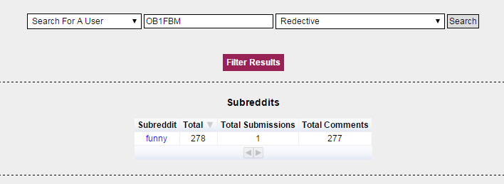 redective reddit user search screenshot
