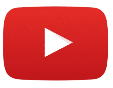 youtube logo on white background