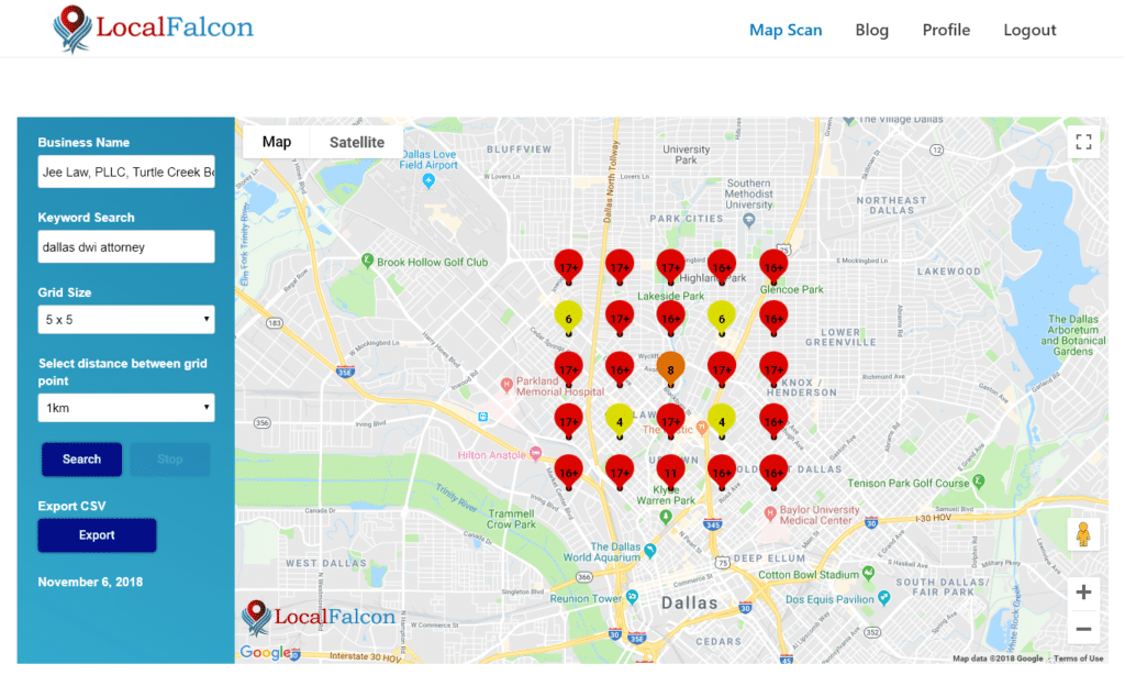 dwi attorney spam rankings after correction on google maps