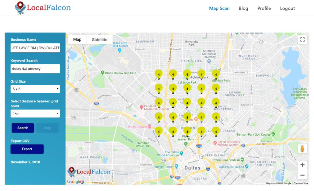 dwi lawyer map spam in dallas