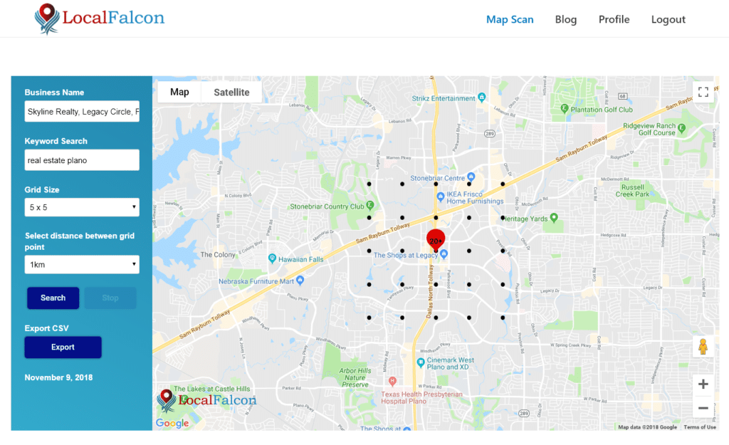 skyline realty plano google map rankings after spam removal
