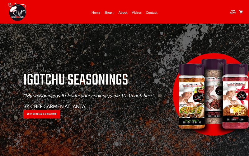 shopify seo website design for a spice website