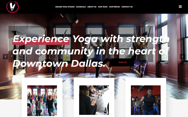 yoga studio seo website design example