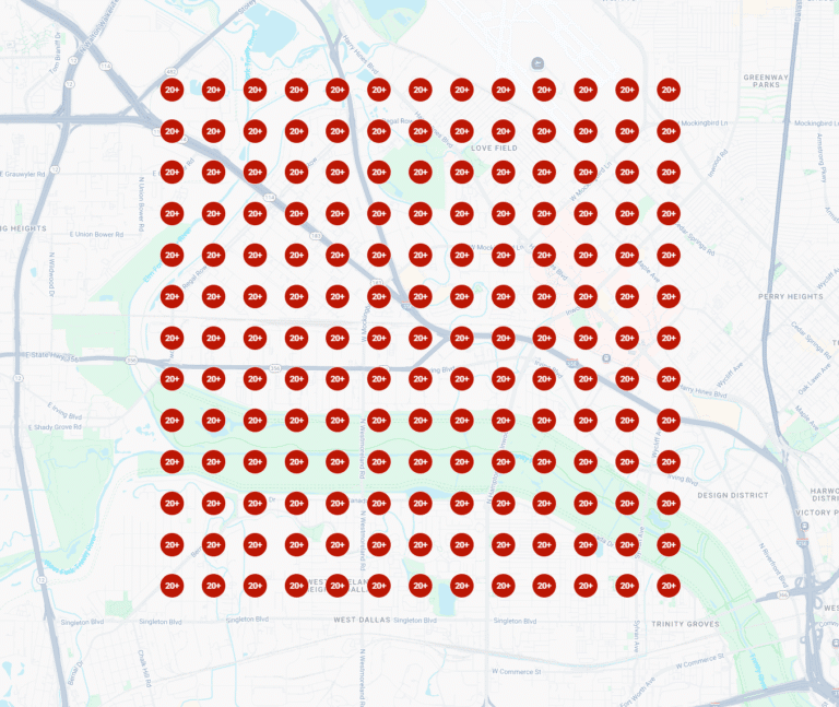 dallas bathroom remodeling company before map rankings screenshot